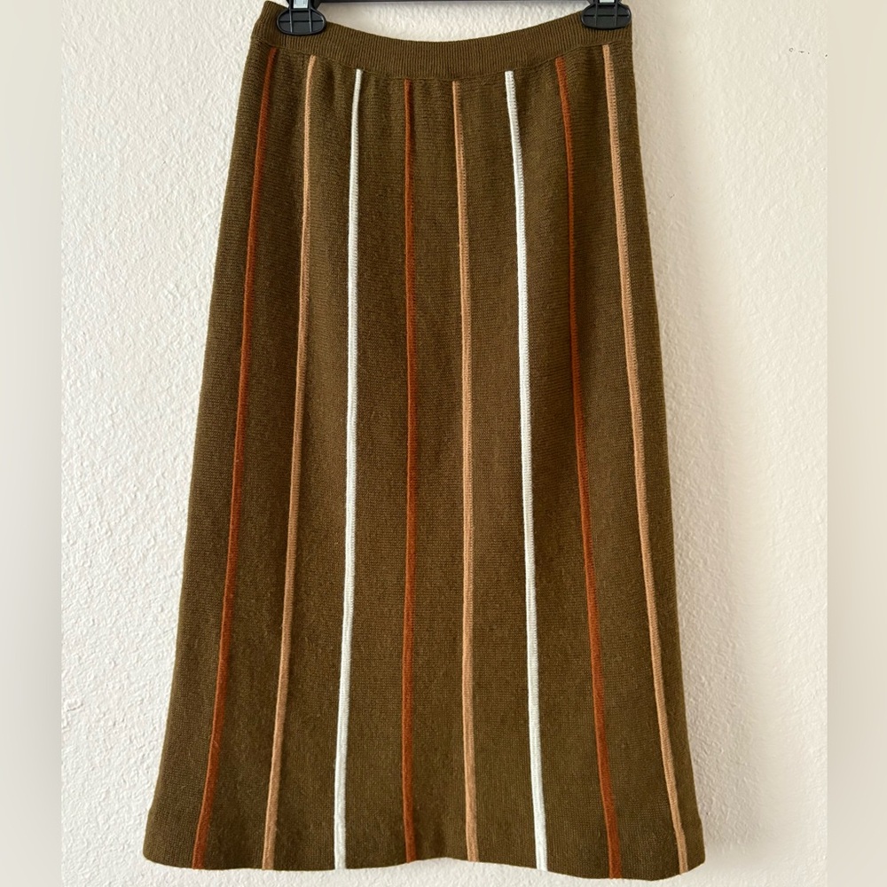 Vintage 1960’s Saint Charles Wool Knit Pencil Skirt Sz SMALL Mid Century France